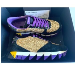 Dolce & Gabbana CAPRI Glitter Sneakers Authentic